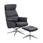 Tugitool recliner ALURA 74x111xH110cm, jalatoega, tumehall Elutoamööbel ACTONA