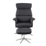 Tugitool recliner ALURA 74x111xH110cm, jalatoega, tumehall Elutoamööbel ACTONA