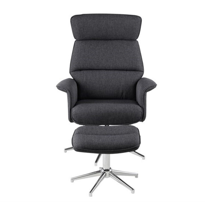 Tugitool recliner ALURA 74x111xH110cm, jalatoega, tumehall Elutoamööbel ACTONA