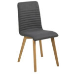 Tool AROSA 42x43xH90cm, iste ja seljatugi: kangas, värvus: antratsiit, jalad: tamm, viimistlus: õlitatud Söögilauatoolid, taburetid, pingid ACTONA