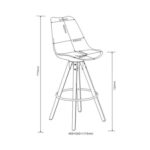 Baaritool DIMA 48,5x55xH111,5cm, valge PU, jalad: tamm Baaripukid ja baarilauad ACTONA
