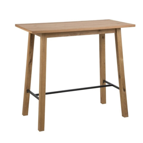 Baarilaud CHARA 117x58xH105cm, tamm, materjal: mööbliplaat tammespooniga, viimistlus: õlitatud, must metallist tugi Baarilauad ACTONA