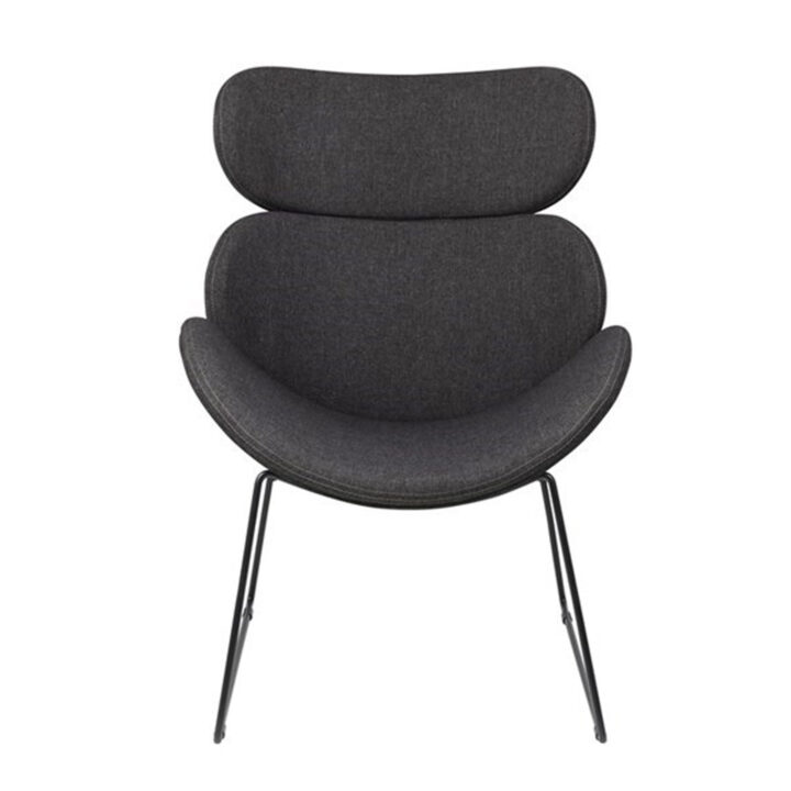 Tugitool CAZAR 69x80xH90,5cm, iste ja seljatugi: kangas, värvus: hall, raam: must metall Elutoamööbel ACTONA