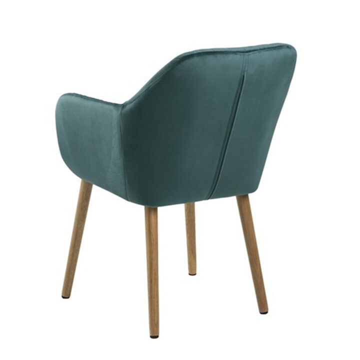 Tool EMILIA 57x59xH83cm, iste ja seljatugi: kangas, värvus: sinakasroheline, jalad: tamm, viimistlus: õlitatud Söögituba ACTONA