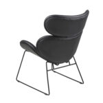 Tugitool CAZAR 69x80xH90,5cm, iste ja seljatugi: kunstnahk, värvus: must, raam: must metall Elutoamööbel ACTONA