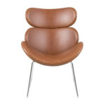 Tugitool CAZAR 69×78,5xH90,5cm, iste ja seljatugi: kunstnahk, värvus: brändi, raam: kroomitud metall Elutoamööbel ACTONA