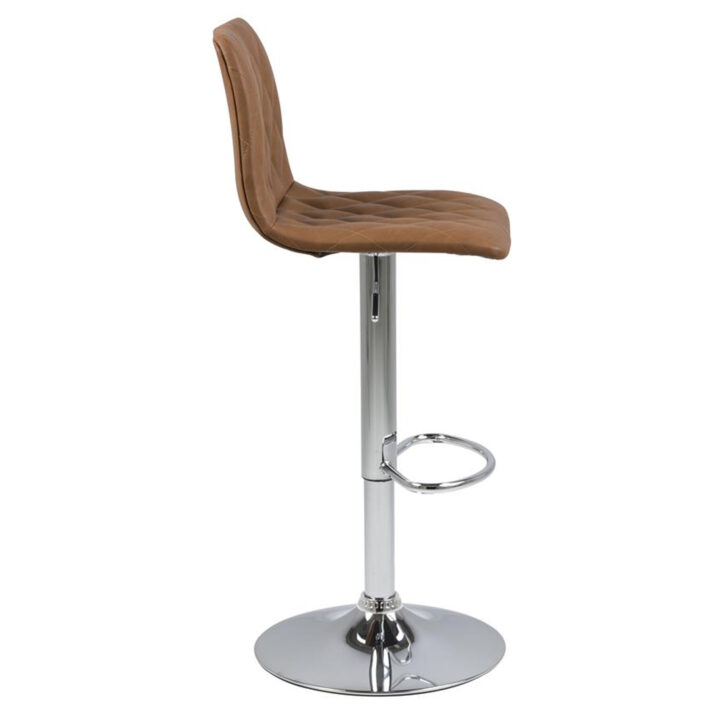 Baaritool EMU, 40×48,5xH110cm, helepruun PU, jalg: kroom Baaripukid ja baarilauad ACTONA