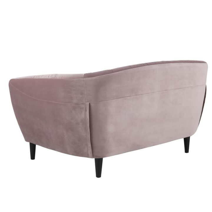 Diivan RIA 84x150xH78cm, 2-kohaline, kattematerjal: kangas, värvus: vanaroosa, jalad: kummipuu, värvus: must Diivanid ACTONA