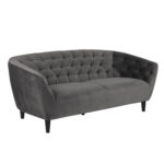 Diivan RIA 84x191xH78cm, 3-kohaline, kattematerjal: kangas, värvus: tumehall, jalad: kummipuu, värvus: must Diivanid ACTONA