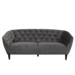 Diivan RIA 84x191xH78cm, 3-kohaline, kattematerjal: kangas, värvus: tumehall, jalad: kummipuu, värvus: must Diivanid ACTONA