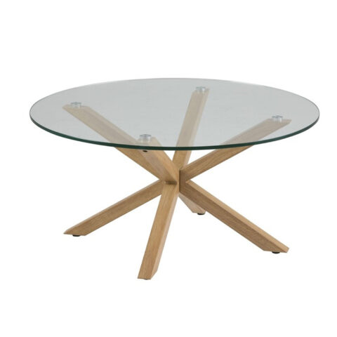 Diivanilaud HEAVEN D82xH40cm, lauaplaat: 10mm läbipaistev klaas, jalad: metall, värvus: tamm Diivanilauad ja abilauad ACTONA