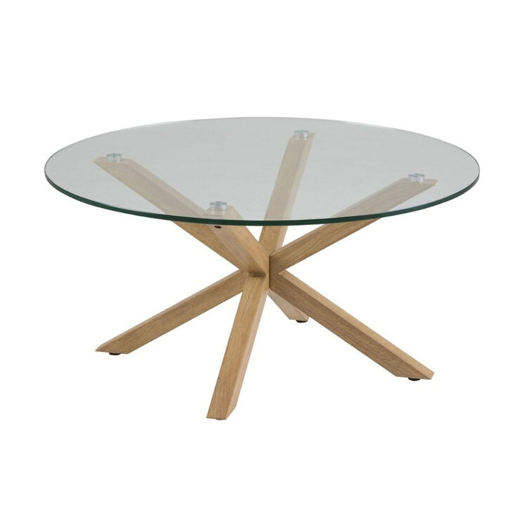 Diivanilaud HEAVEN D82xH40cm, lauaplaat: 10mm läbipaistev klaas, jalad: metall, värvus: tamm Diivanilauad ja abilauad ACTONA