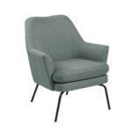Tugitool CHISA 74x73xH83cm, materjal: kangas, värvus: oliiv, jalad: metall, värvus: must Elutoamööbel ACTONA