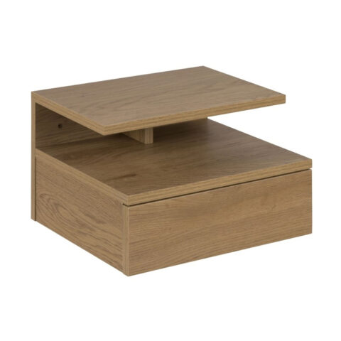 Öökapp ASHLAN 35x32xH22,5cm, riiuli ja sahtliga, seinakinnitusega, materjal: MDF, värvus: tamm Magamistuba ACTONA
