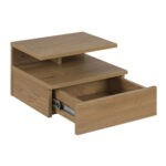 Öökapp ASHLAN 35x32xH22,5cm, riiuli ja sahtliga, seinakinnitusega, materjal: MDF, värvus: tamm Magamistuba ACTONA