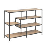 Riiul SEAFORD 114x35xH78cm, tamm, mööbliplaat, metall Elutoamööbel ACTONA