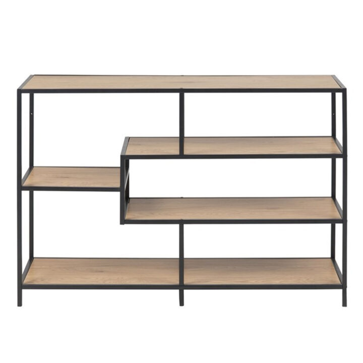 Riiul SEAFORD 114x35xH78cm, tamm, mööbliplaat, metall Elutoamööbel ACTONA