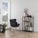 Riiul SEAFORD 77x35xH114cm, metsik tamm, mööbliplaat, metall Elutoamööbel ACTONA