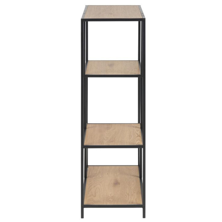 Riiul SEAFORD 77x35xH114cm, metsik tamm, mööbliplaat, metall Elutoamööbel ACTONA