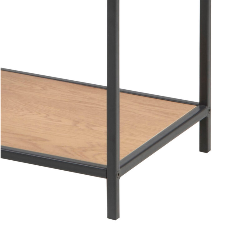 Riiul SEAFORD 77x35xH114cm, metsik tamm, mööbliplaat, metall Elutoamööbel ACTONA