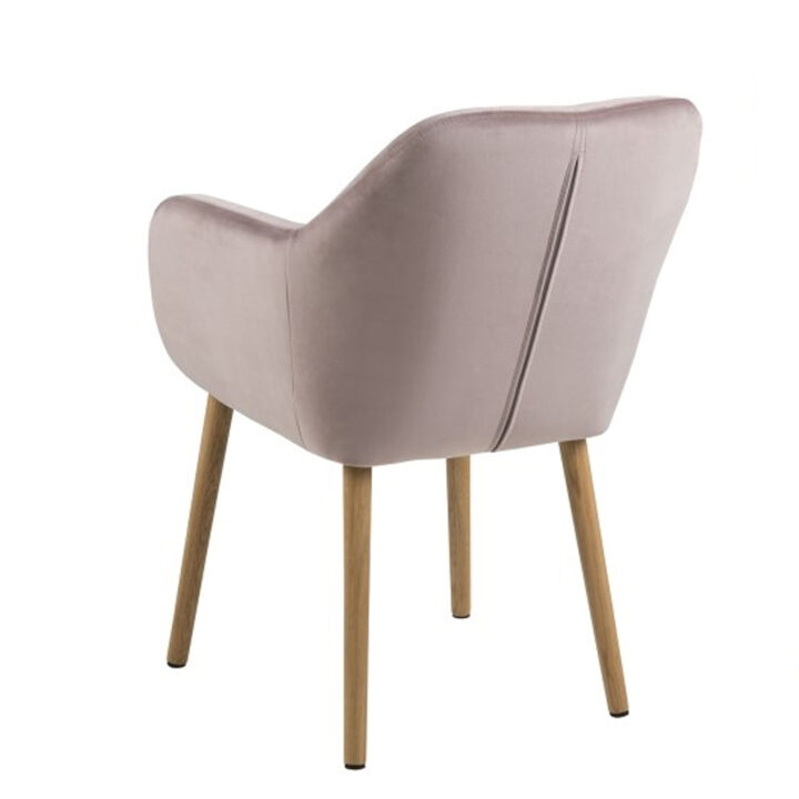 Tool EMILIA 57x59xH83cm, iste ja seljatugi: kangas, värvus: vanaroosa, jalad: tamm, viimistlus: õlitatud Söögilauatoolid, taburetid, pingid ACTONA
