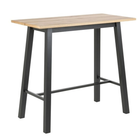 Baarilaud CHARA 117x58xH105cm, tamm/must, tammespooniga mööbliplaat, metall Baarilauad ACTONA