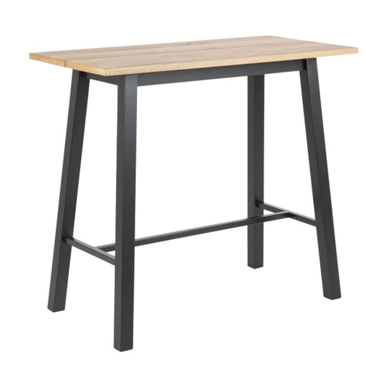 Baarilaud CHARA 117x58xH105cm, tamm/must, tammespooniga mööbliplaat, metall Baarilauad ACTONA