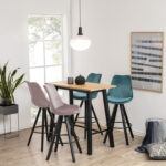 Baarilaud CHARA 117x58xH105cm, tamm/must, tammespooniga mööbliplaat, metall Baarilauad ACTONA