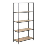 Riiul SEAFORD 77x35xH150cm, tamm, mööbliplaat, metall Esik ja Garderoob ACTONA