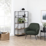 Riiul SEAFORD 77x35xH150cm, tamm, mööbliplaat, metall Esik ja Garderoob ACTONA