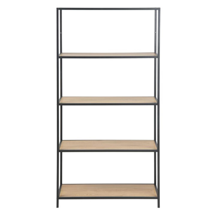Riiul SEAFORD 77x35xH150cm, tamm, mööbliplaat, metall Esik ja Garderoob ACTONA