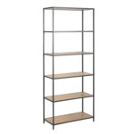 Riiul SEAFORD 77x35xH185cm, metsik tamm, mööbliplaat, metall Esik ja Garderoob ACTONA