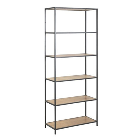 Riiul SEAFORD 77x35xH185cm, metsik tamm, mööbliplaat, metall Esik ja Garderoob ACTONA
