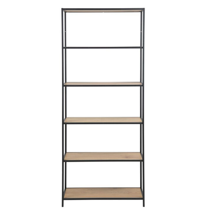 Riiul SEAFORD 77x35xH185cm, metsik tamm, mööbliplaat, metall Esik ja Garderoob ACTONA