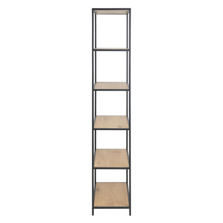 Riiul SEAFORD 77x35xH185cm, metsik tamm, mööbliplaat, metall Esik ja Garderoob ACTONA