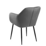 Tool EMILIA 57x59xH83cm, iste ja seljatugi: kangas, värvus: tumehall, jalad: must metall Söögilauatoolid, taburetid, pingid ACTONA