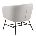 Tugitool RAMSEY 72x67xH76cm, iste ja seljatugi: kangas, värvus: helehall, jalad: must metall Elutoamööbel ACTONA