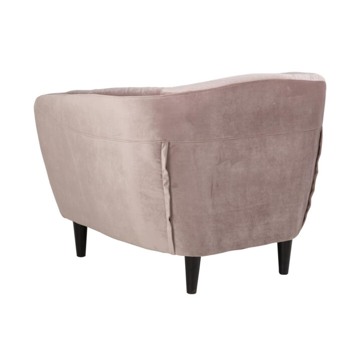 Tugitool RIA 83x97xH79cm, kattematerjal: kangas, värvus: vanaroosa, jalad: kummipuu, värvus: must Elutoamööbel ACTONA