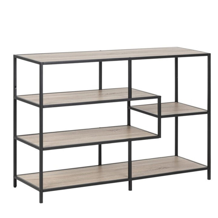Riiul SEAFORD 114x35xH78cm, sonoma tamm, mööbliplaat, metall Elutoamööbel ACTONA