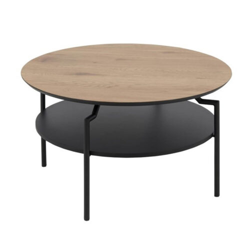 Diivanilaud GOLDINGTON D80xH45cm, tamm/must, mööbliplaat, MDF, metall Diivanilauad ja abilauad ACTONA