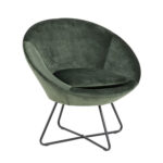 Tugitool CENTER 82×72,5xH79cm, materjal: kangas, värvus: metsaroheline, jalad: must metall Elutoamööbel ACTONA