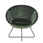 Tugitool CENTER 82×72,5xH79cm, materjal: kangas, värvus: metsaroheline, jalad: must metall Elutoamööbel ACTONA