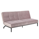Diivanvoodi PERUGIA 198x95xH87cm, materjal: samet kangas, värvus: vanaroosa, jalad: must metall Diivanvoodid ACTONA