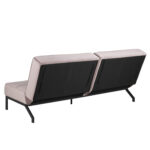 Diivanvoodi PERUGIA 198x95xH87cm, materjal: samet kangas, värvus: vanaroosa, jalad: must metall Diivanvoodid ACTONA