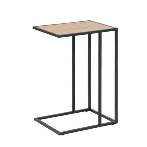Abilaud sülearvutile SEAFORD, 43x35xH63cm, lauaplaat: lamineeritud kattega mööbliplaat, värvus: tamm, raam: must metall Abilauad ja serveerimislauad Abilauad ja serveerimislauad