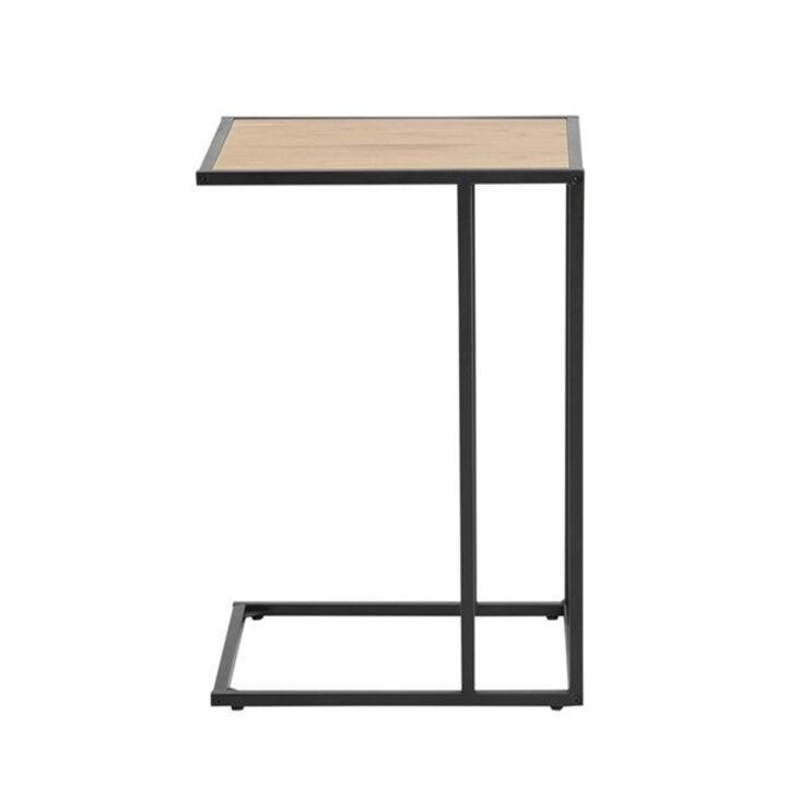 Abilaud sülearvutile SEAFORD, 43x35xH63cm, lauaplaat: lamineeritud kattega mööbliplaat, värvus: tamm, raam: must metall Abilauad ja serveerimislauad Abilauad ja serveerimislauad