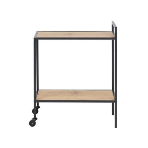 Serveerimislaud SEAFORD 60x30xH75cm, riiulid: lamineeritud kattega mööbliplaat, värvus: tamm, raam: must metall Abilauad ja serveerimislauad Abilauad ja serveerimislauad