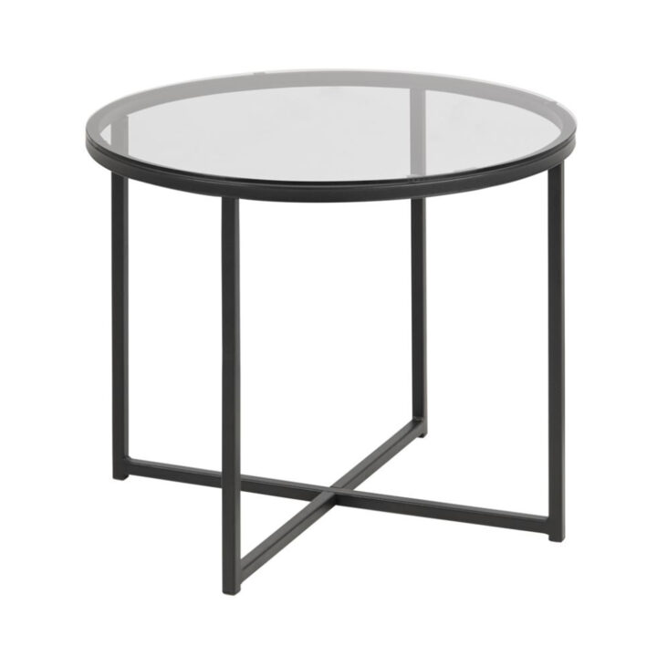 Abilaud CROSS D55xH45cm, suitsuklaas, teras Abilauad ja serveerimislauad Abilauad ja serveerimislauad