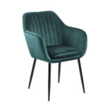 Tool EMILIA 57x59xH83cm, iste ja seljatugi: kangas, värvus: sinakasroheline, jalad: must metall Söögilauatoolid, taburetid, pingid ACTONA