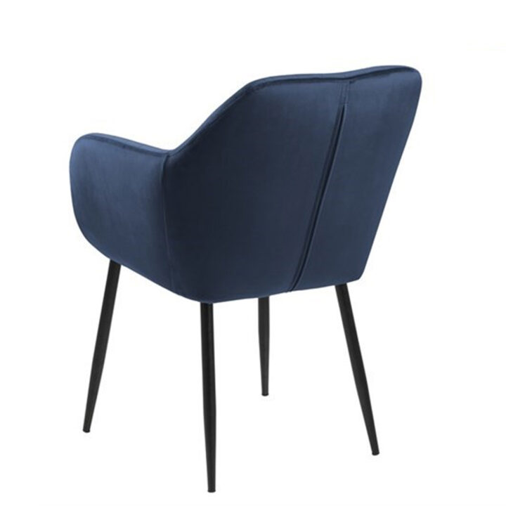 Tool EMILIA 57x59xH83cm, iste ja seljatugi: sametkangas, värvus: meresinine, jalad: must metall Söögilauatoolid, taburetid, pingid ACTONA
